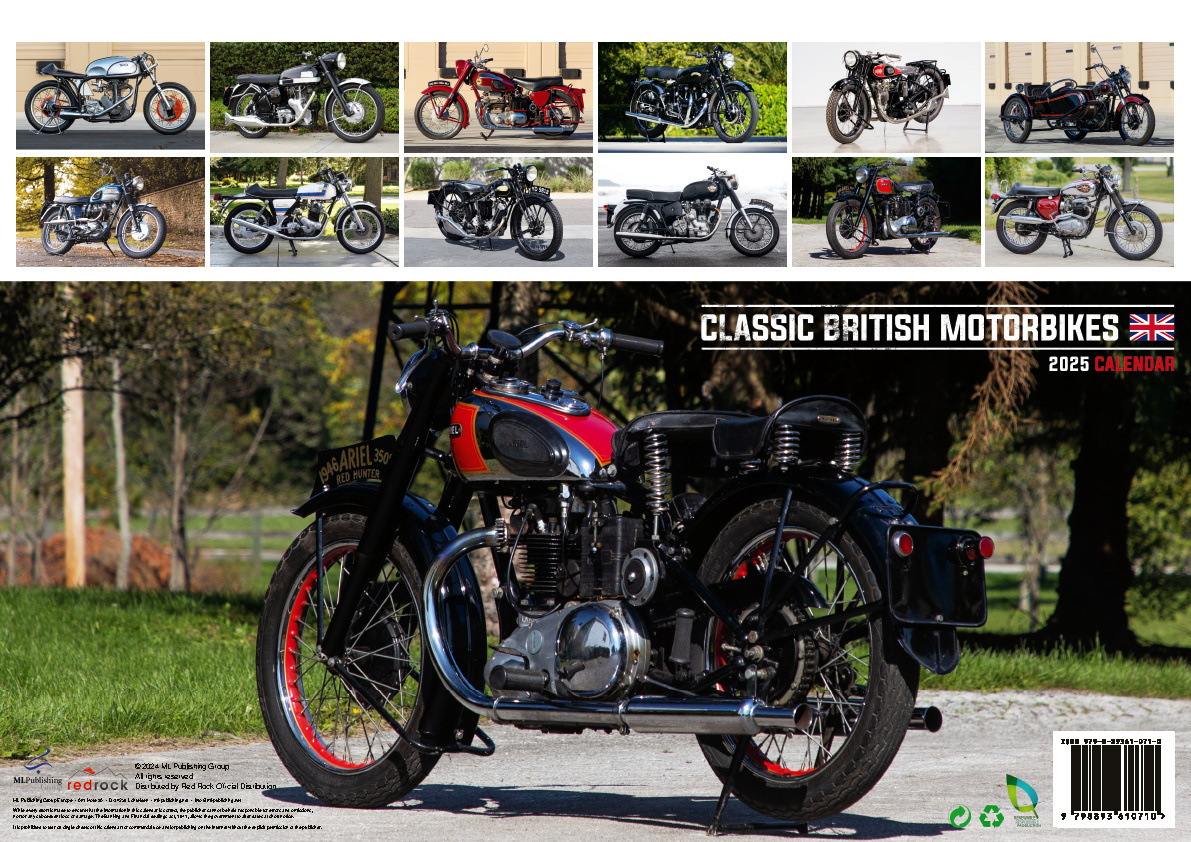 Bild: 9798893610710 | Classic British Motorbikes 2025 | Englische Motorräder | Kalender