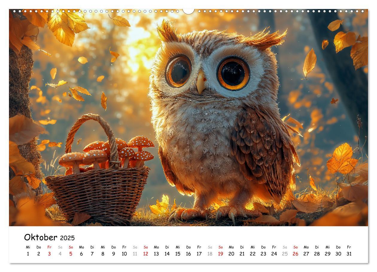 Bild: 9783457213964 | Eulen im Wald - Die geheimen Jobs und Aufgaben (Wandkalender 2025...