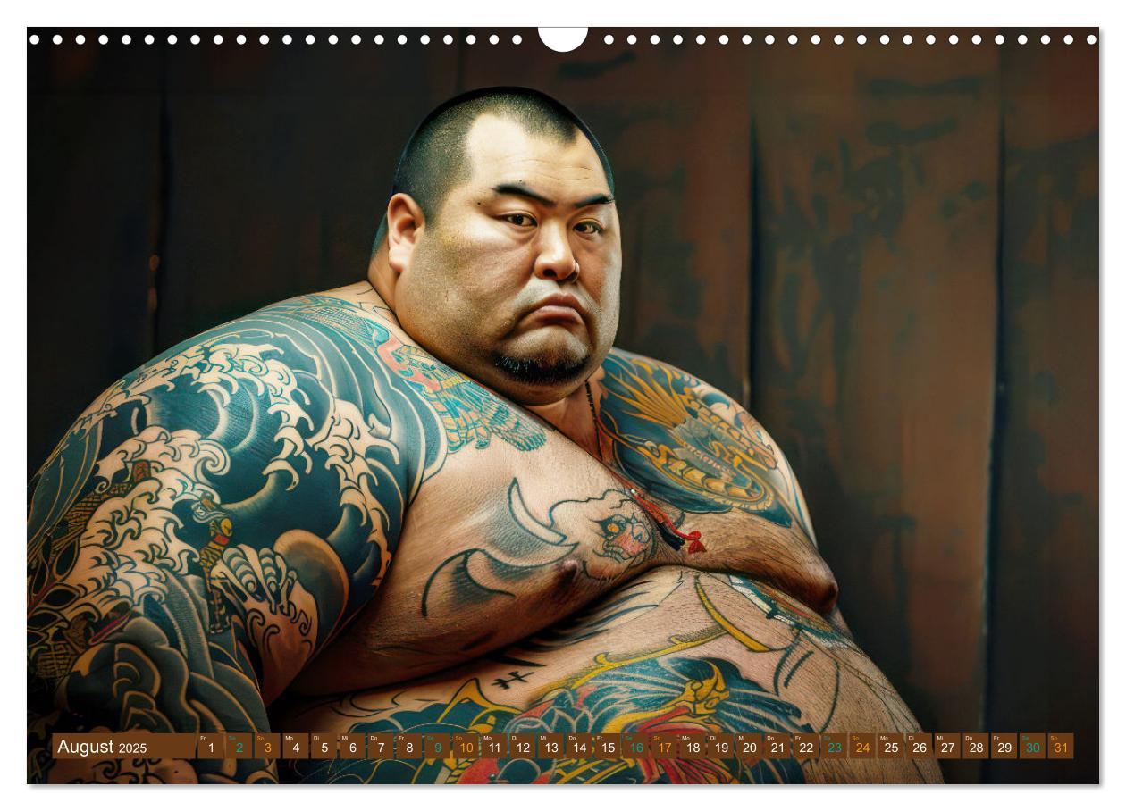 Bild: 9783383809682 | Sumo - Japans schwere Ringer (Wandkalender 2025 DIN A3 quer),...