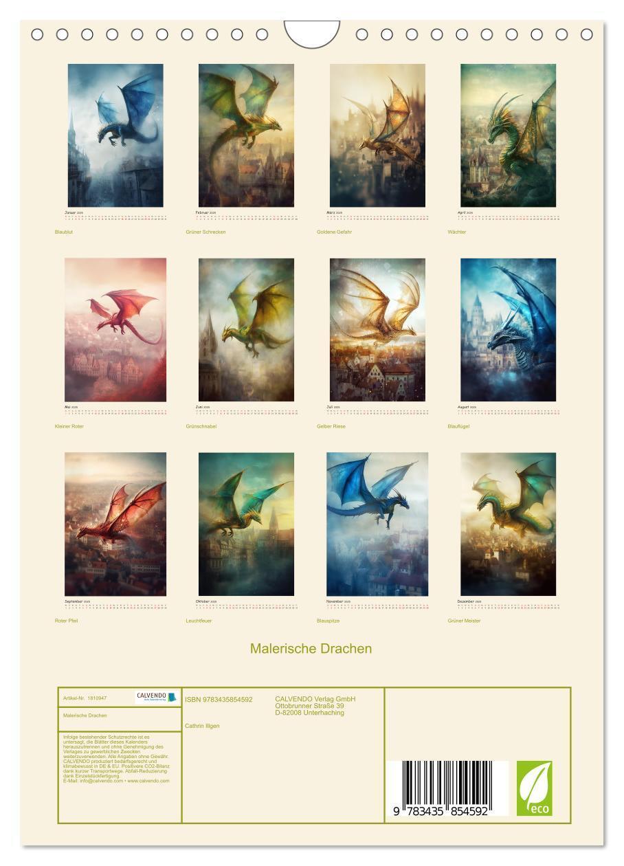 Bild: 9783435854592 | Malerische Drachen (Wandkalender 2025 DIN A4 hoch), CALVENDO...