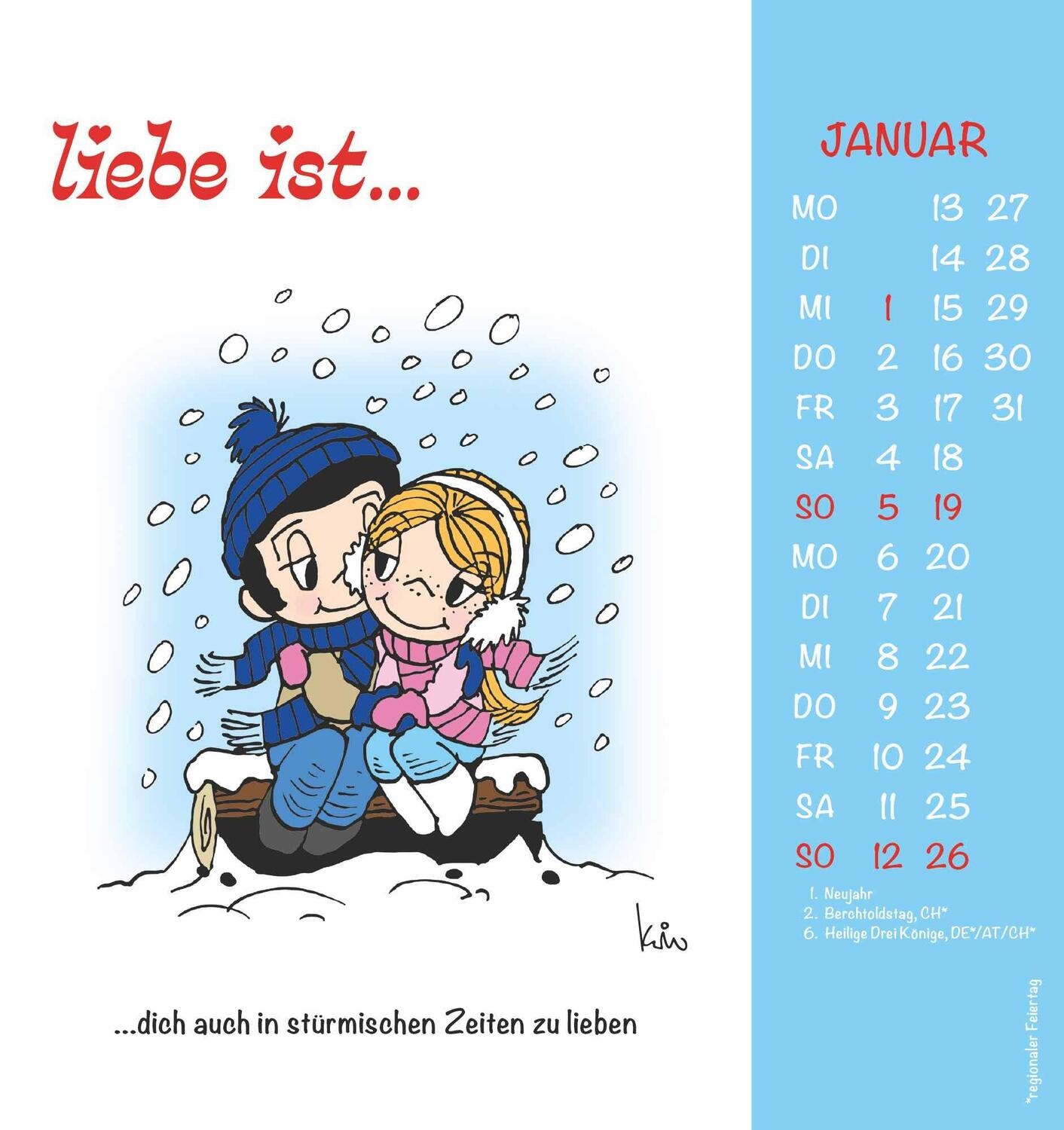 Bild: 4251732340568 | liebe ist... 2025 - Postkarten-Kalender - Kalender-mit-Postkarten -...