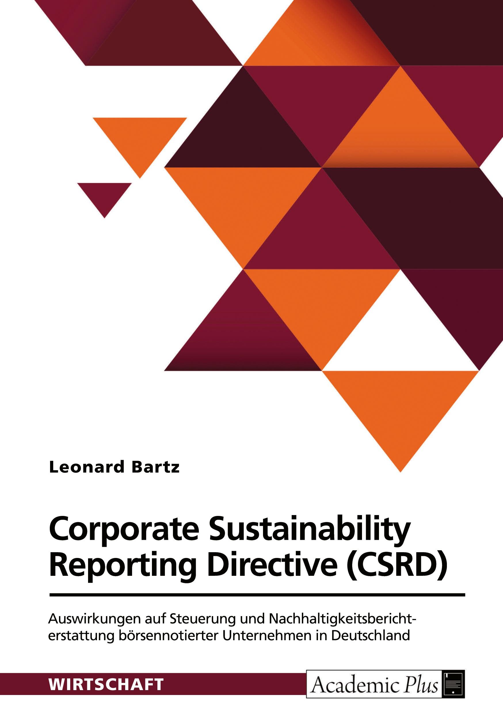 Cover: 9783389094006 | Corporate Sustainability Reporting Directive (CSRD). Auswirkungen...