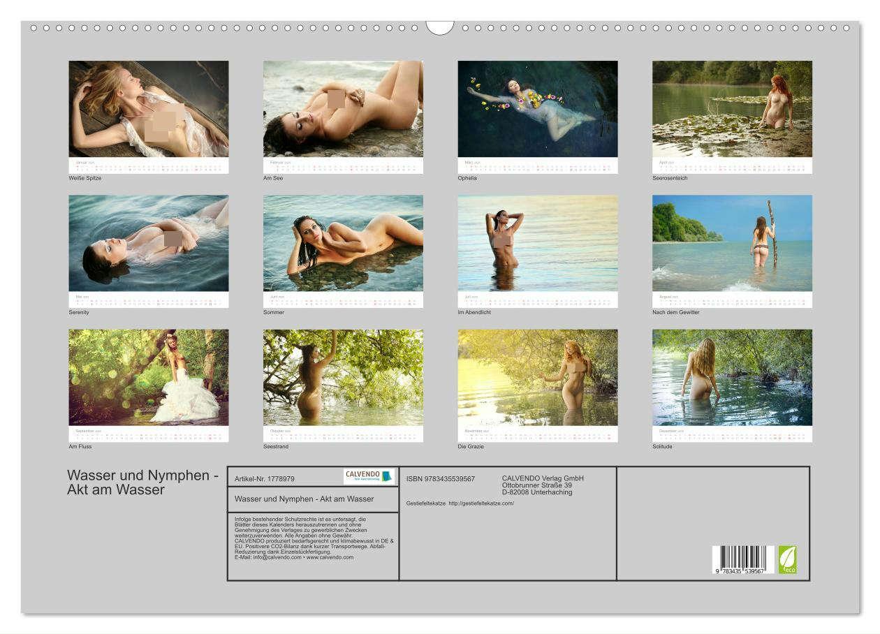 Bild: 9783435539567 | Wasser und Nymphen - Akt am Wasser (Wandkalender 2025 DIN A2 quer),...