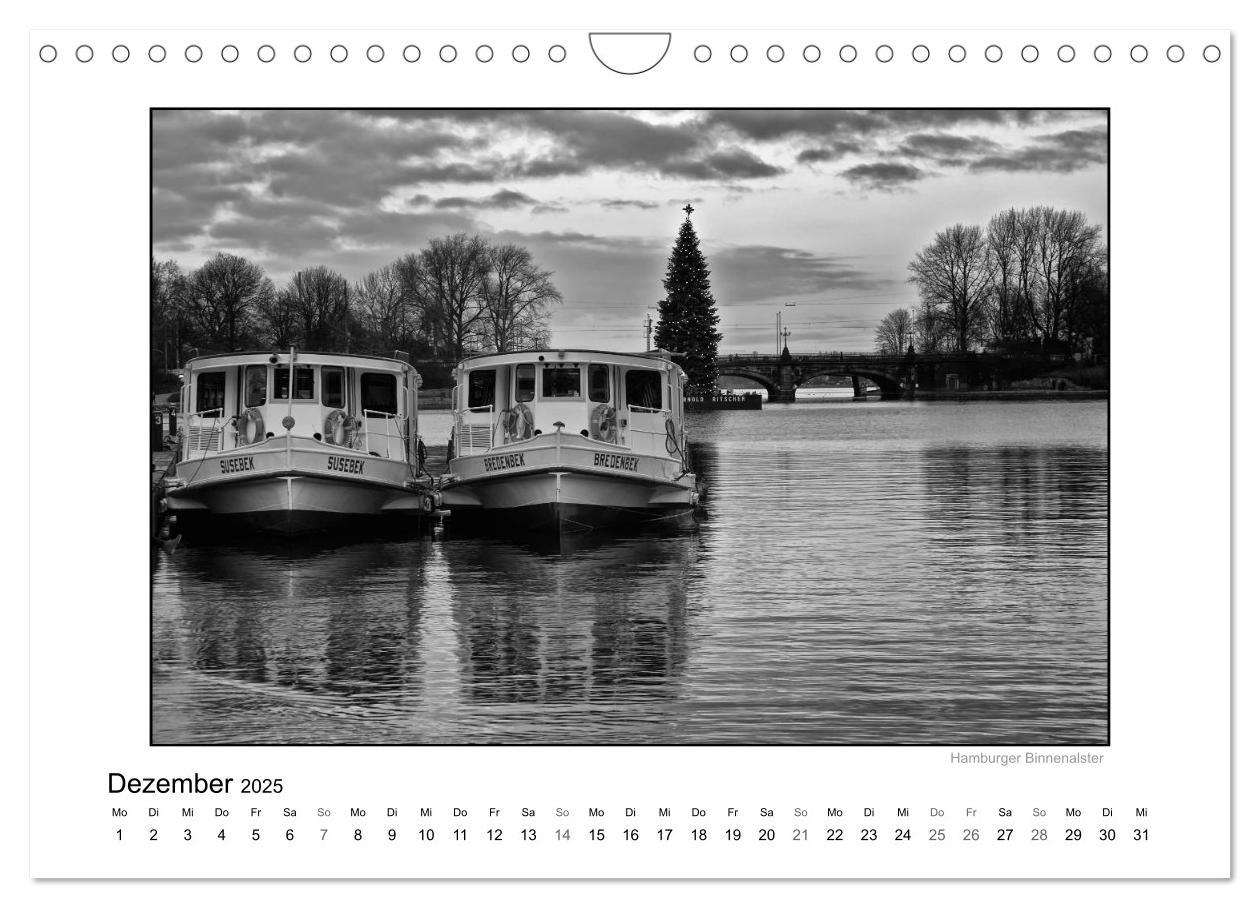 Bild: 9783435837991 | Hamburg in schwarz-weiß (Wandkalender 2025 DIN A4 quer), CALVENDO...