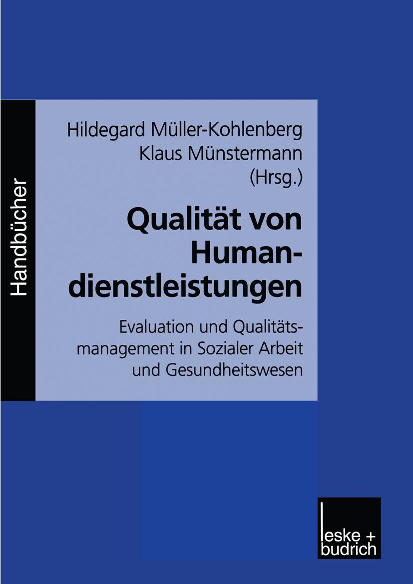 Cover: 9783810029164 | Qualität von Humandienstleistungen | Klaus Münstermann (u. a.) | Buch