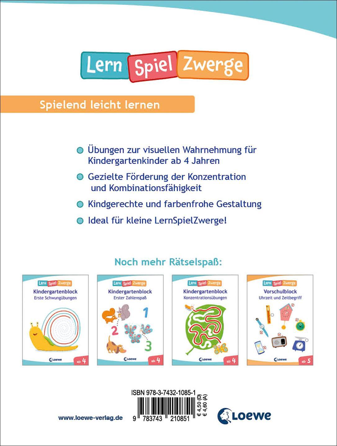 Rückseite: 9783743210851 | Die neuen LernSpielZwerge - Beobachten, erkennen, erfassen | Rätseln