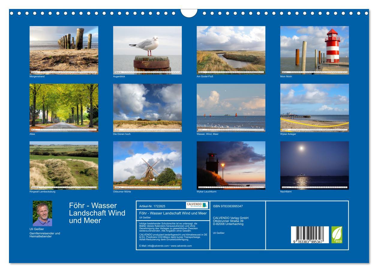 Bild: 9783383995347 | Föhr - Wasser Landschaft Wind und Meer (Wandkalender 2025 DIN A3...