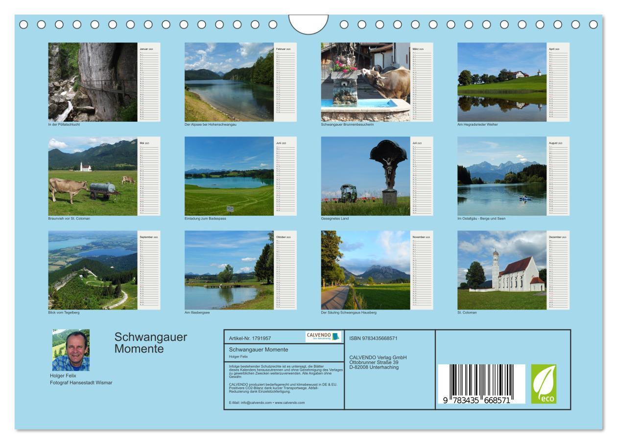 Bild: 9783435668571 | Schwangauer Momente (Wandkalender 2025 DIN A4 quer), CALVENDO...