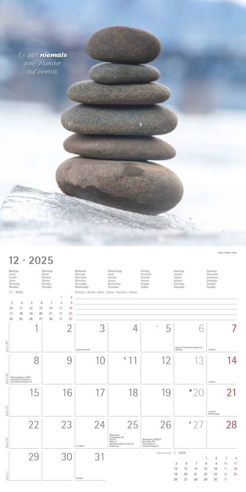 Bild: 4251732340858 | Alpha Edition - Zen 2025 Broschürenkalender, 30x30cm, Wandkalender...