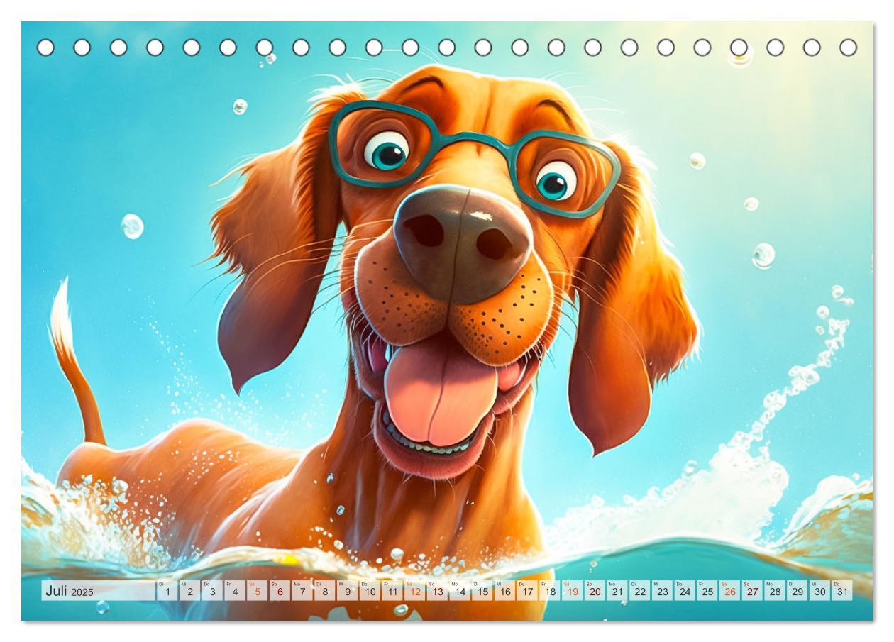 Bild: 9783383870705 | Comic Hunde (Tischkalender 2025 DIN A5 quer), CALVENDO Monatskalender