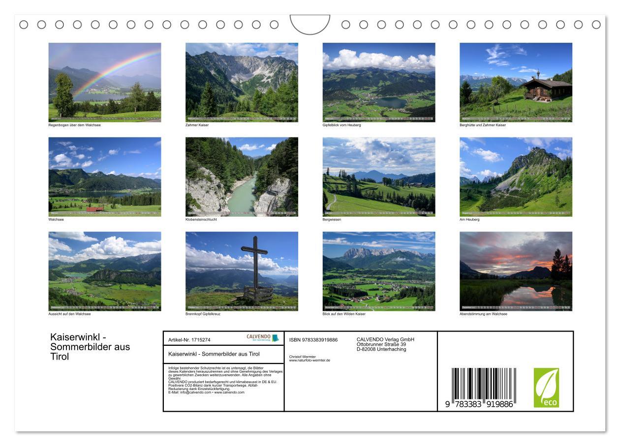 Bild: 9783383919886 | Kaiserwinkl - Sommerbilder aus Tirol (Wandkalender 2025 DIN A4...