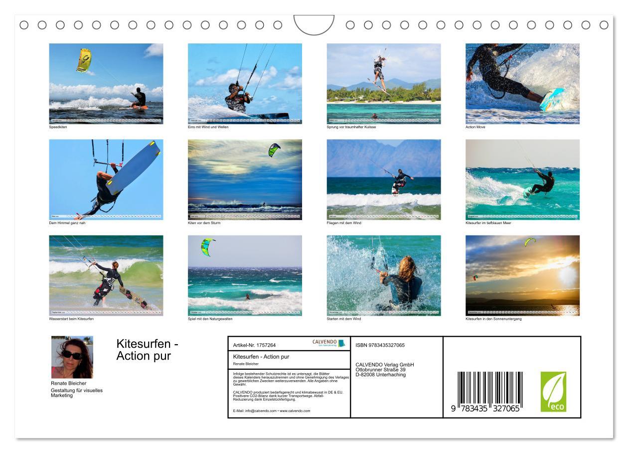 Bild: 9783435327065 | Kitesurfen - Action pur (Wandkalender 2025 DIN A4 quer), CALVENDO...