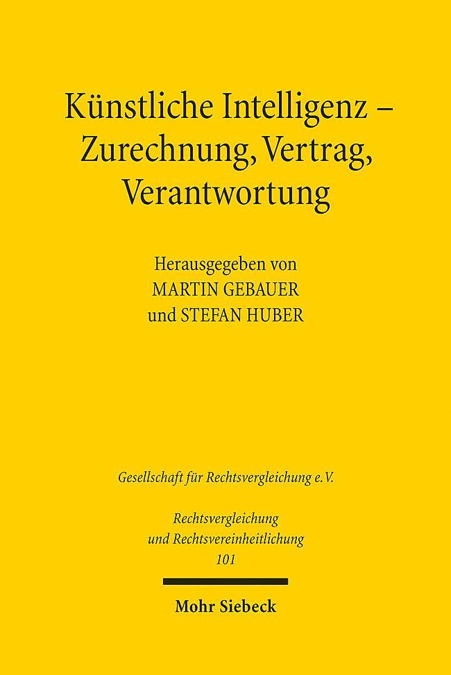 Cover: 9783161639333 | Künstliche Intelligenz - Zurechnung, Vertrag, Verantwortung | Buch | V