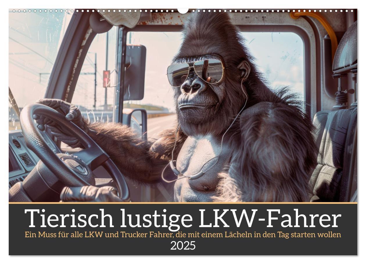 Cover: 9783457183250 | Tierisch lustige LKW-Fahrer (Wandkalender 2025 DIN A2 quer),...