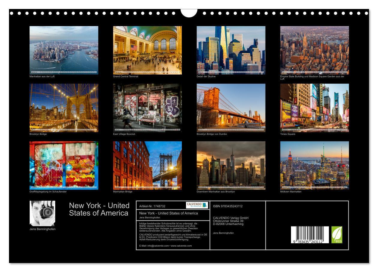 Bild: 9783435243112 | New York - United States of America (Wandkalender 2025 DIN A3...