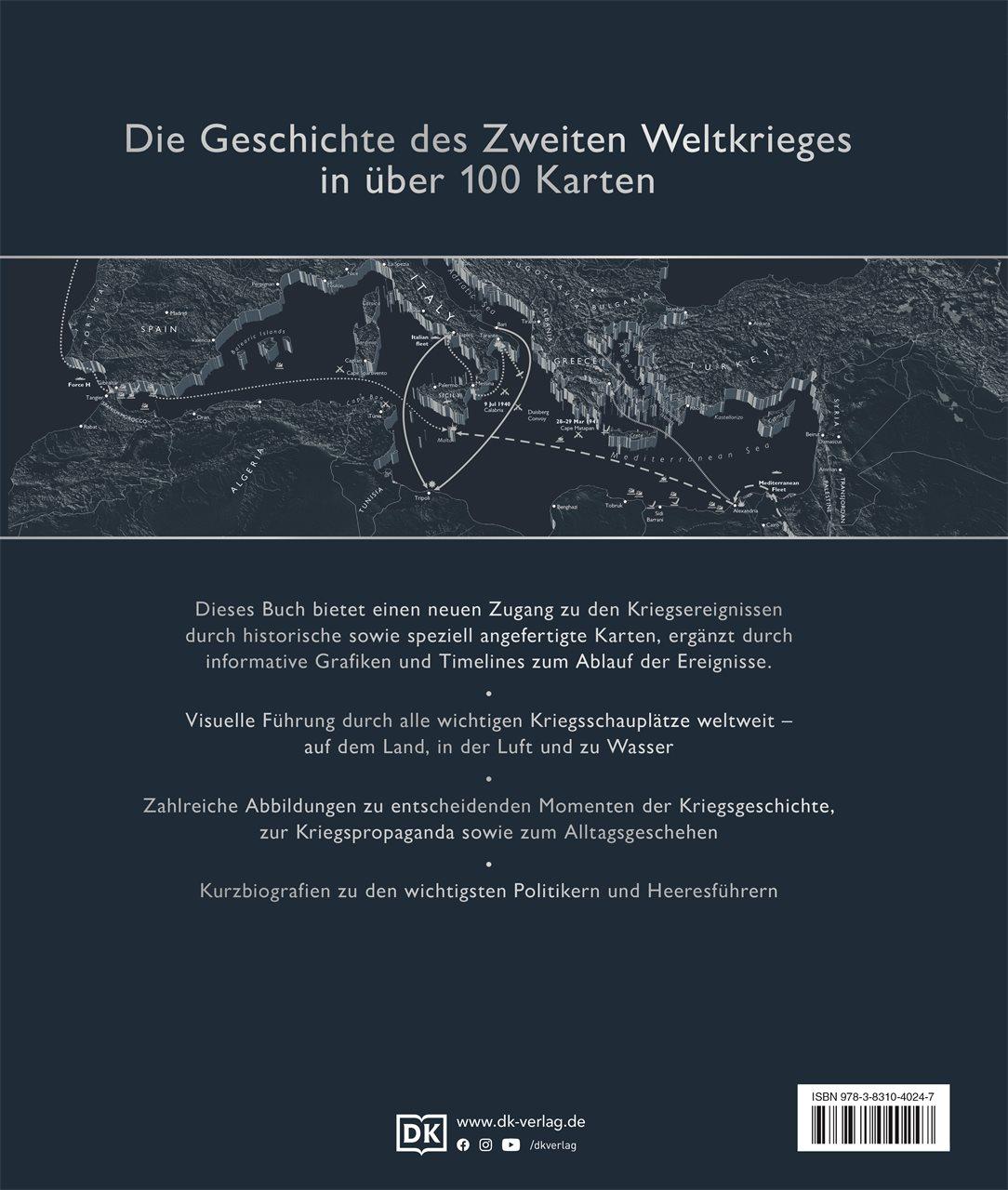 Rückseite: 9783831040247 | Der Zweite Weltkrieg in Karten | Simon Adams (u. a.) | Buch | 288 S.