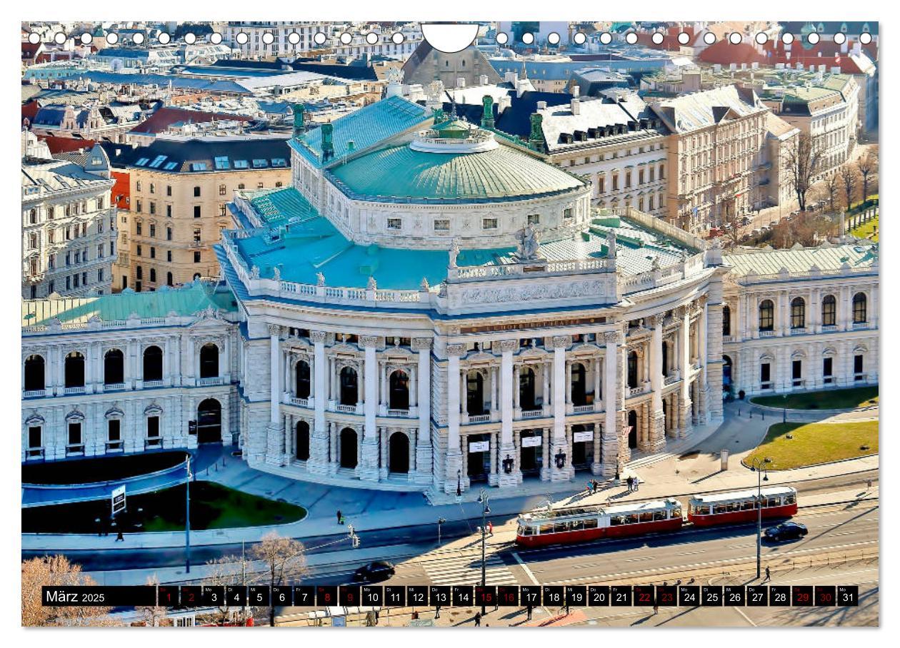 Bild: 9783435456994 | WIEN von oben (Wandkalender 2025 DIN A4 quer), CALVENDO Monatskalender