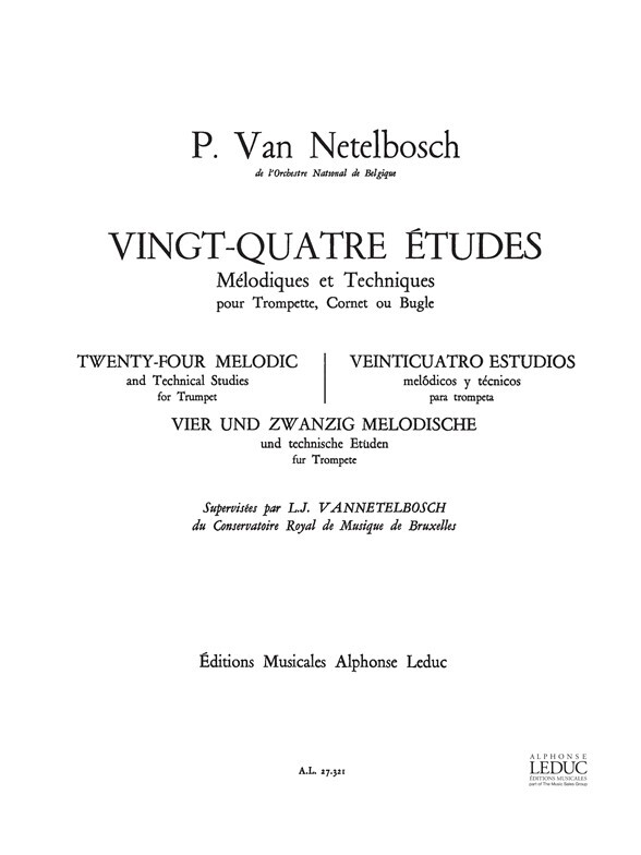 Cover: 9790046273216 | Vingt-Quatre Etudes: Melodiques &amp; Technique | Vannetelbosch | Buch