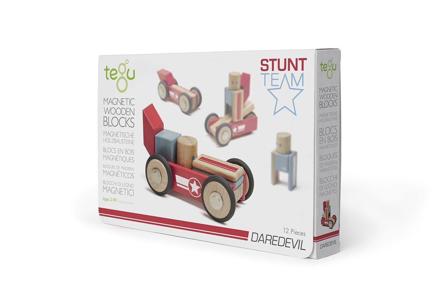 Cover: 853606003803 | TEGU - 12 Magnetische Holzbausteine Rennwagen | Stück | tegu