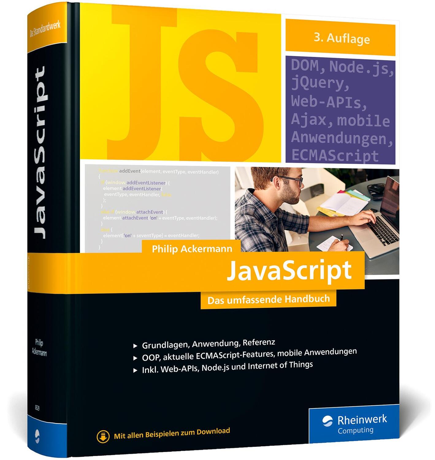 Cover: 9783836286299 | JavaScript | Philip Ackermann | Buch | Rheinwerk Computing | 1273 S.