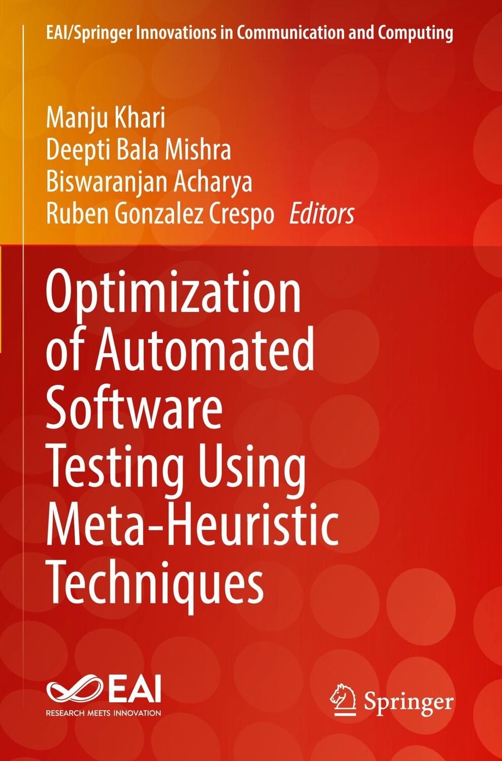 Cover: 9783031072994 | Optimization of Automated Software Testing Using Meta-Heuristic...