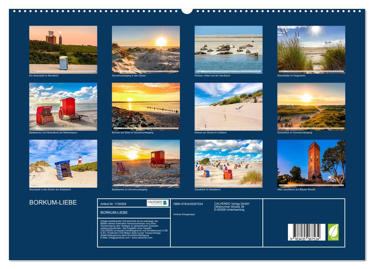 Bild: 9783435067534 | BORKUM-LIEBE (hochwertiger Premium Wandkalender 2025 DIN A2 quer),...