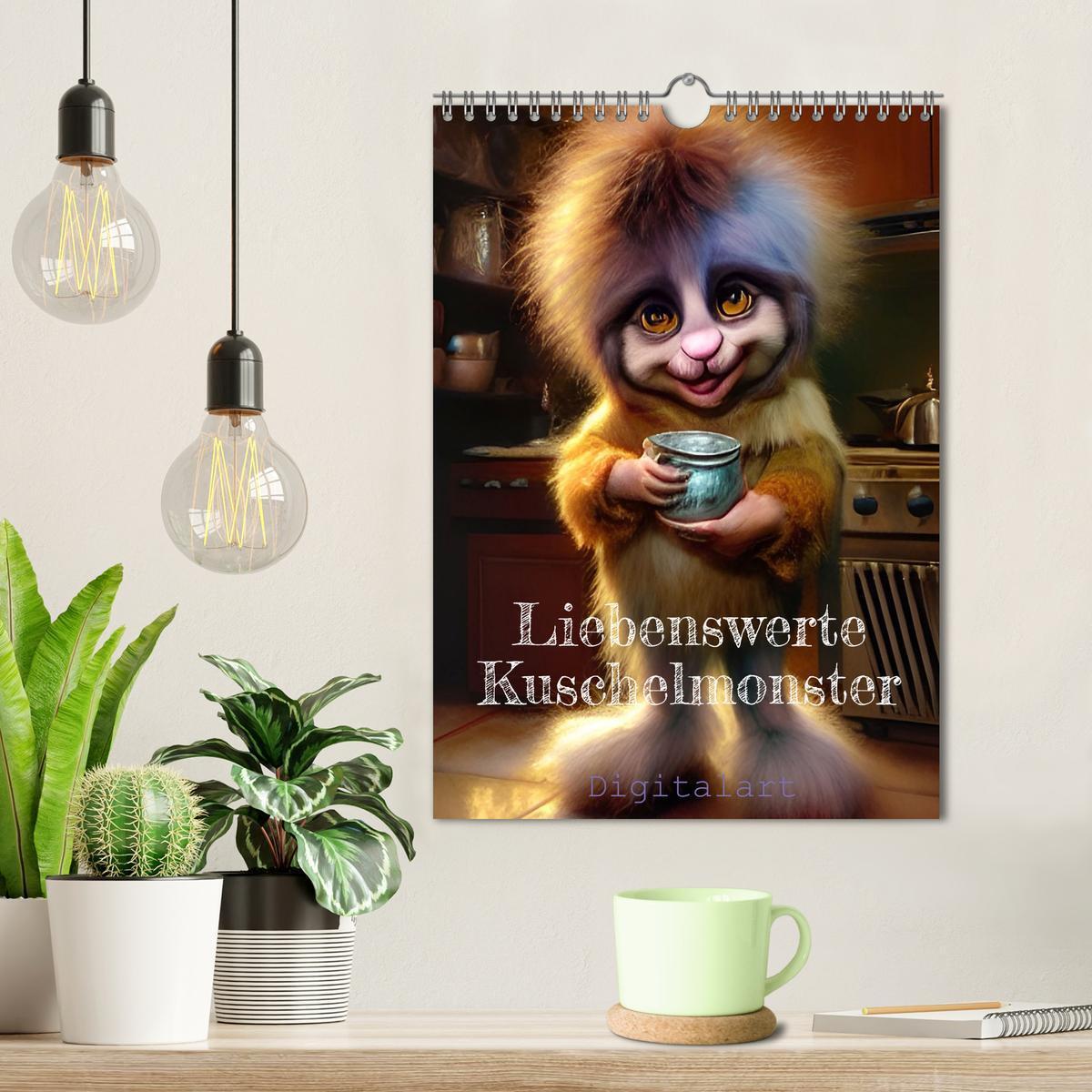 Bild: 9783435889778 | Liebenswerte Kuschelmonster - Digitalart (Wandkalender 2025 DIN A4...