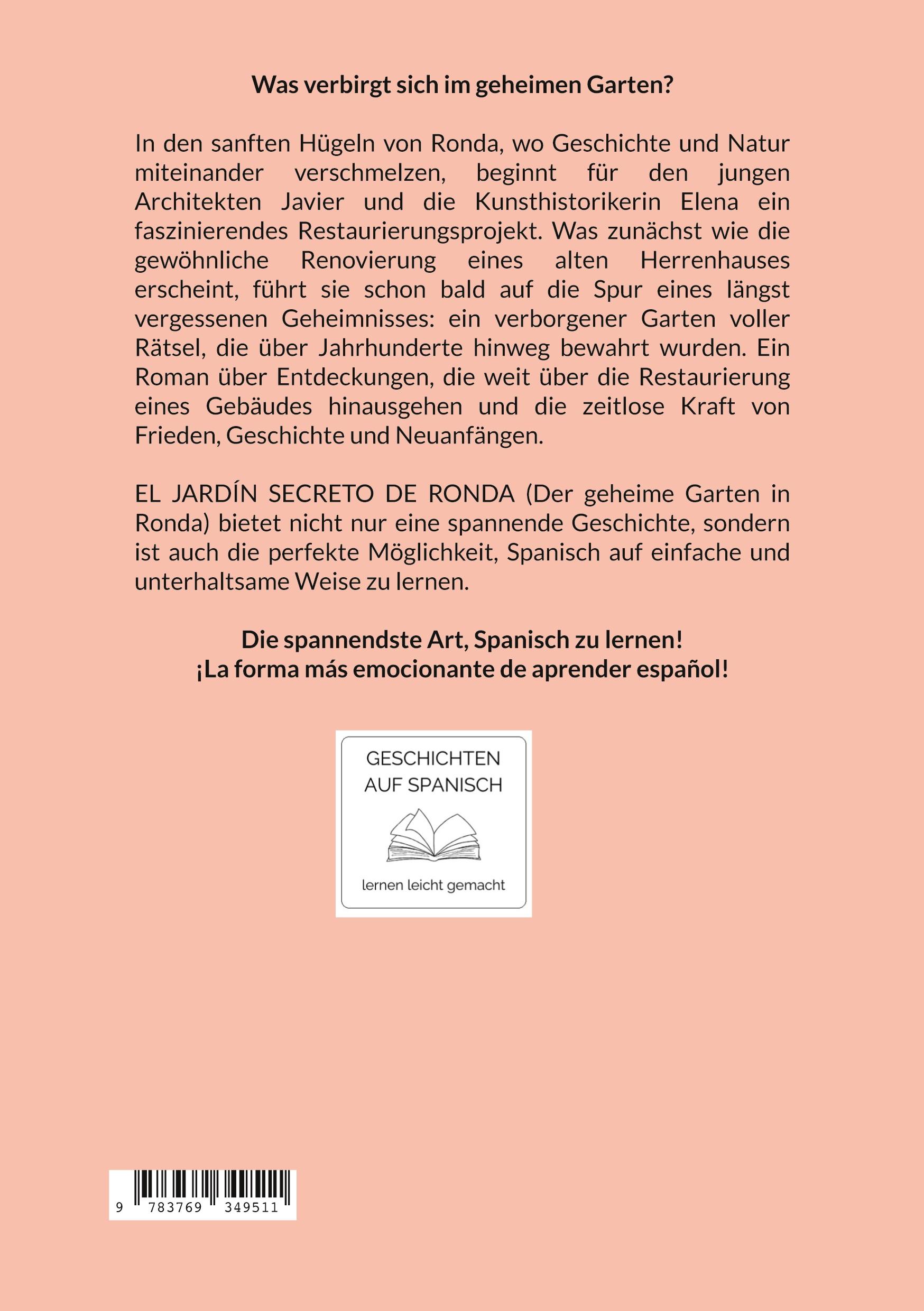 Rückseite: 9783769349511 | El Jardín Secreto de Ronda | Valerie Springer | Taschenbuch | 78 S.