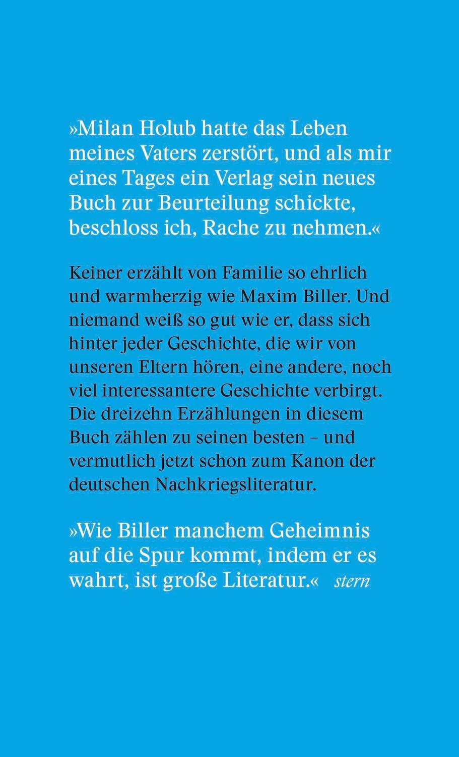 Rückseite: 9783462054378 | Sieben Versuche zu lieben | Familiengeschichten | Maxim Biller | Buch