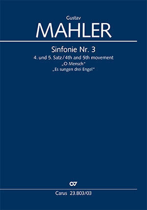 Cover: 9790007254551 | Sinfonie Nr. 3 (Klavierauszug) | 4. und 5. Satz (1896) | Gustav Mahler