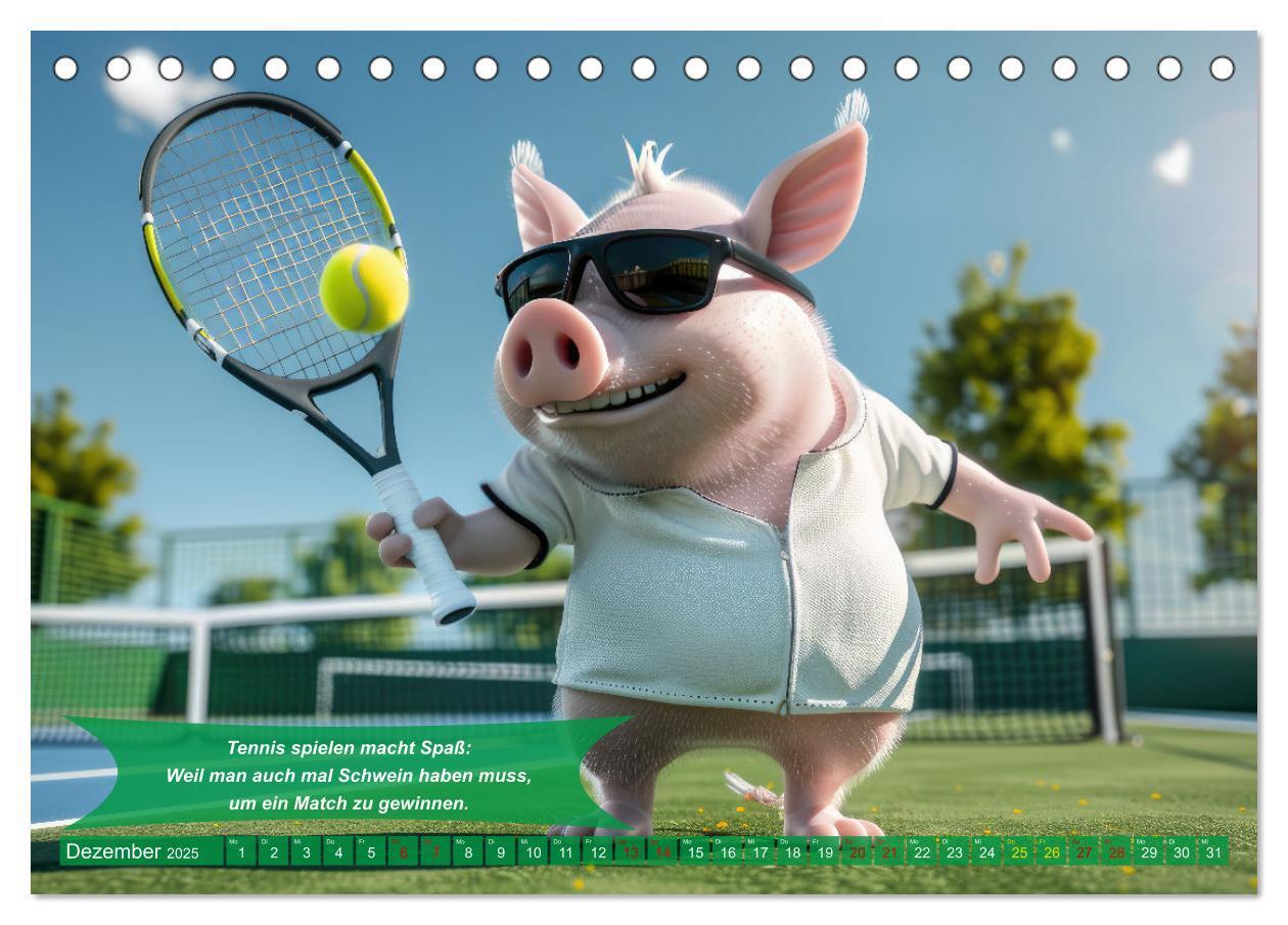 Bild: 9783457180518 | Der tierisch lustige Tennis-Kalender (Tischkalender 2025 DIN A5...