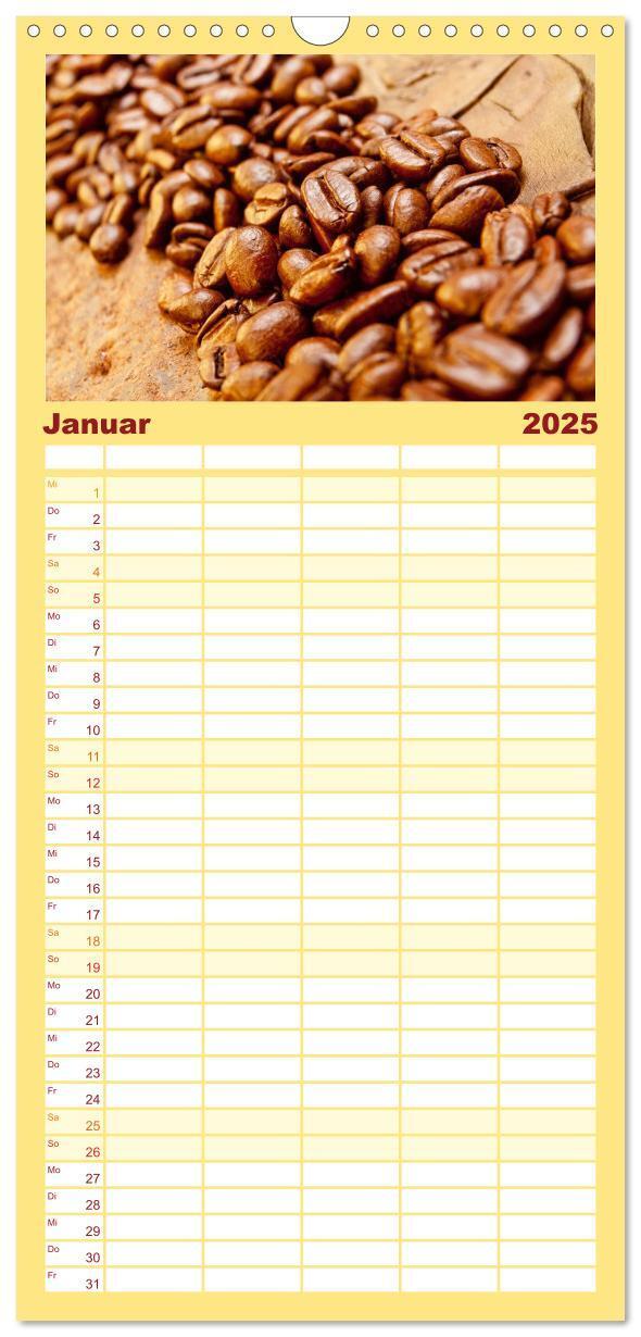 Bild: 9783457126325 | Familienplaner 2025 - KAFFEE 2025 mit 5 Spalten (Wandkalender, 21 x...