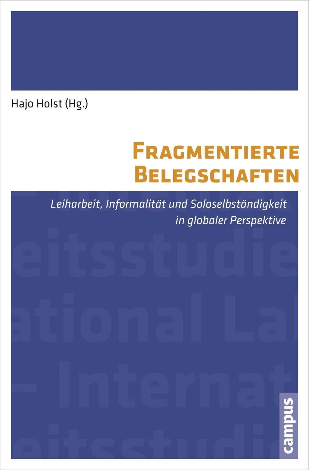 Cover: 9783593500249 | Fragmentierte Belegschaften | Hajo Holst | Taschenbuch | 308 S. | 2017