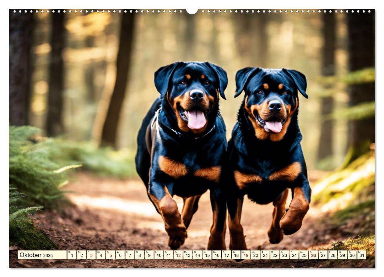 Bild: 9783457128886 | Rottweiler - die Beschützer (Wandkalender 2025 DIN A2 quer),...