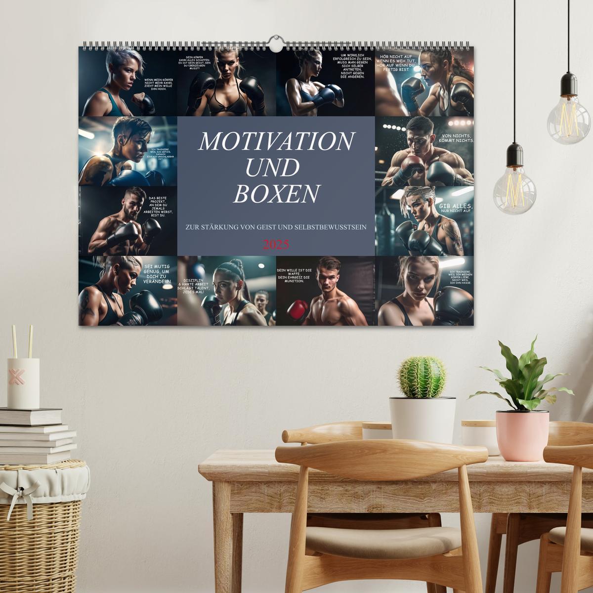 Bild: 9783383909719 | Motivation und Boxen (Wandkalender 2025 DIN A2 quer), CALVENDO...