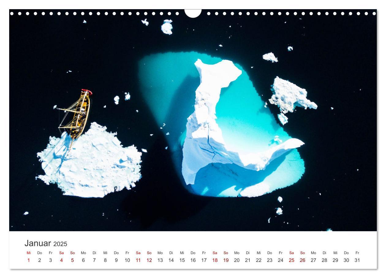 Bild: 9783435008247 | Zwischen den Eisbergen in Grönland (Wandkalender 2025 DIN A3 quer),...