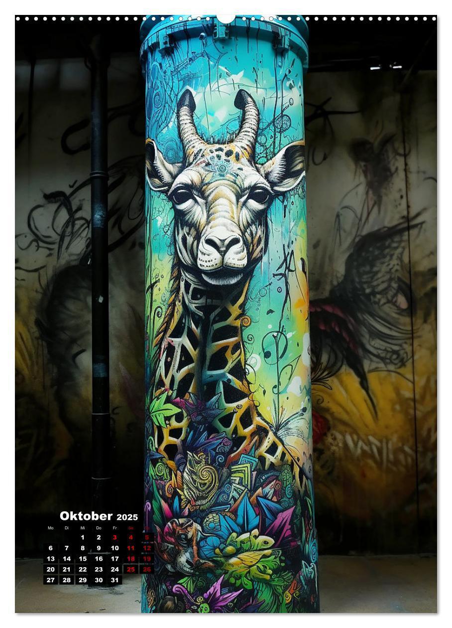 Bild: 9783383808517 | Graffiti Art (Wandkalender 2025 DIN A2 hoch), CALVENDO Monatskalender