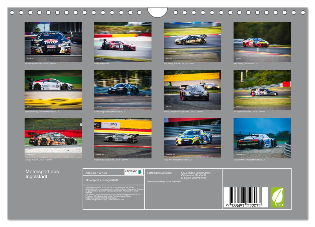 Bild: 9783457222072 | Motorsport aus Ingolstadt (Wandkalender 2025 DIN A4 quer), CALVENDO...