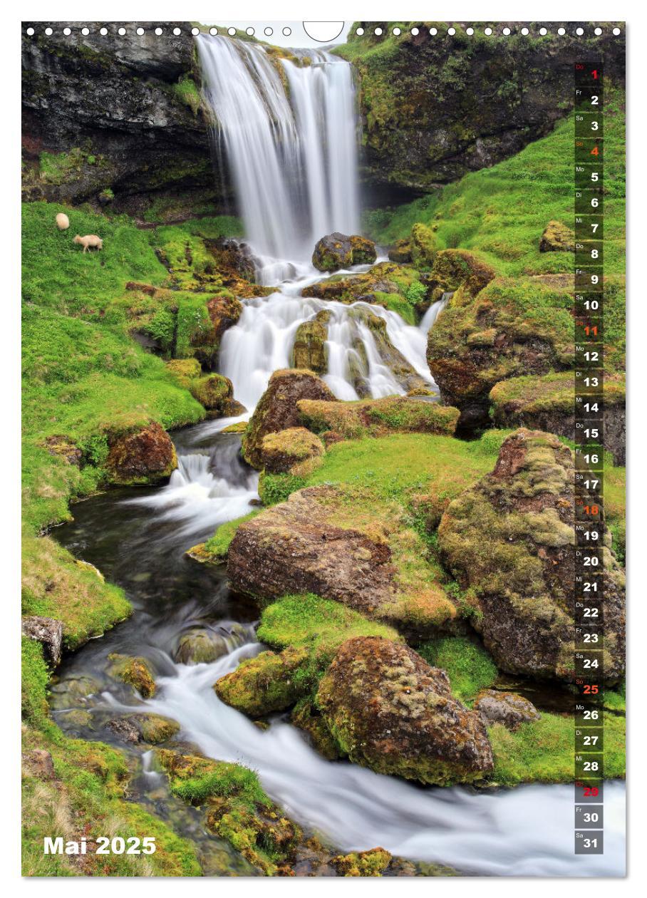 Bild: 9783435934980 | Wasserfälle auf Island (Wandkalender 2025 DIN A3 hoch), CALVENDO...