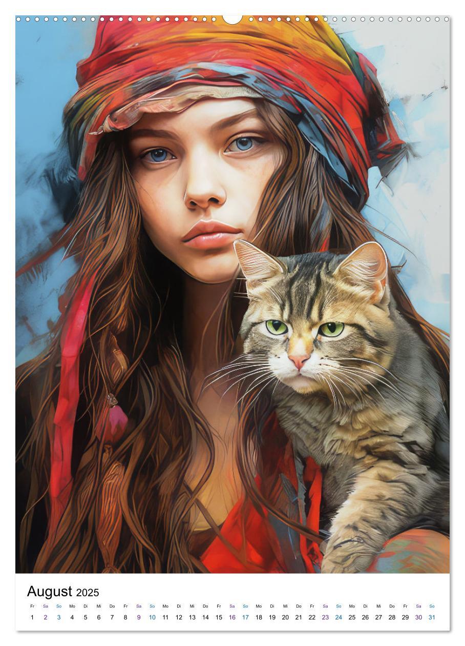 Bild: 9783435847884 | Katzenliebe Kunstbilder (hochwertiger Premium Wandkalender 2025 DIN...