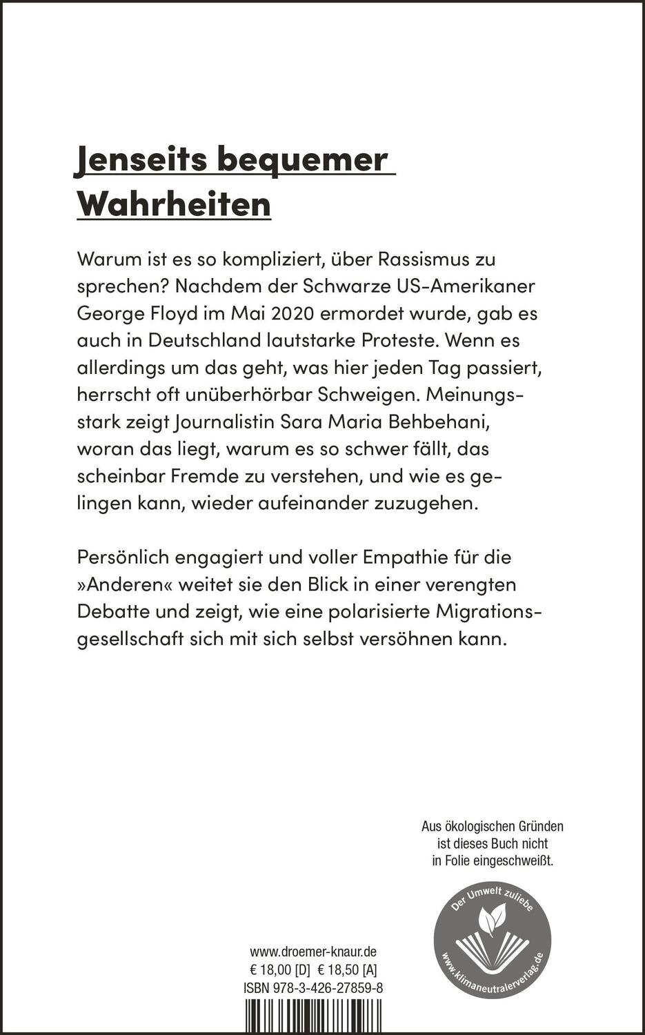 Rückseite: 9783426278598 | Schwarzweißdenken | Was es heißt, ehrlich über Rassismus zu sprechen