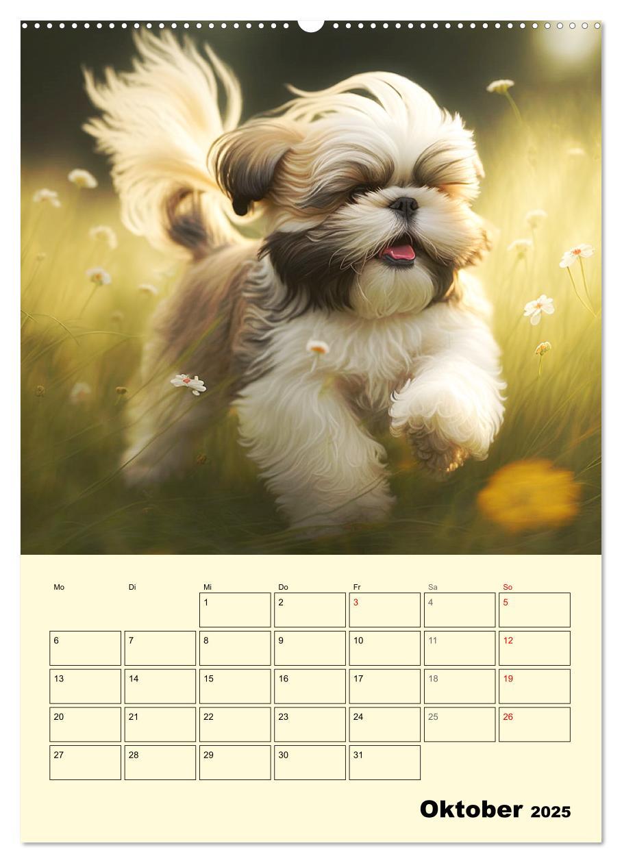 Bild: 9783435874101 | Shih Tzu Alarm. Glückliche Wuschelköpfe (Wandkalender 2025 DIN A2...