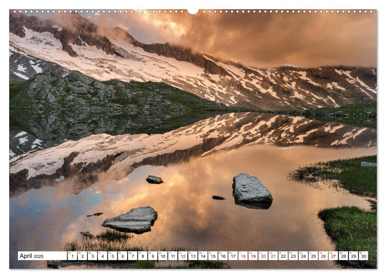 Bild: 9783435125289 | Alpen gespiegelt (Wandkalender 2025 DIN A2 quer), CALVENDO...