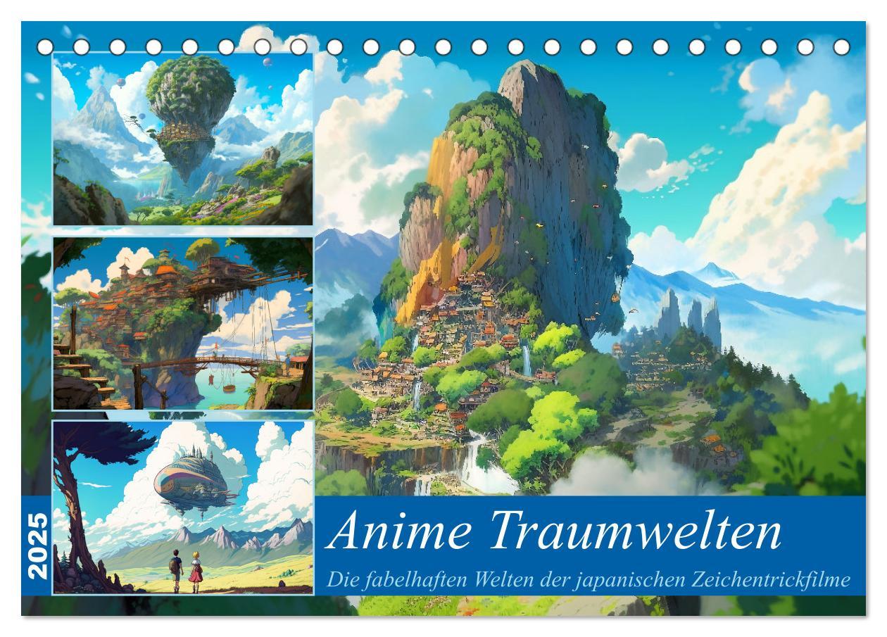 Cover: 9783383904707 | Anime Traumwelten (Tischkalender 2025 DIN A5 quer), CALVENDO...