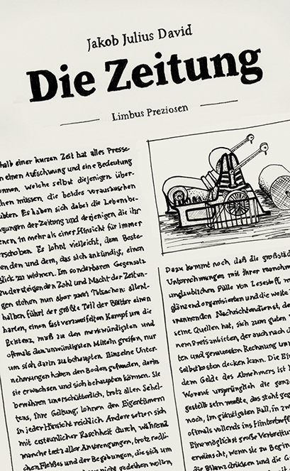 Cover: 9783990392225 | Die Zeitung | Essay | Jakob Julius David | Buch | Mit Lesebändchen