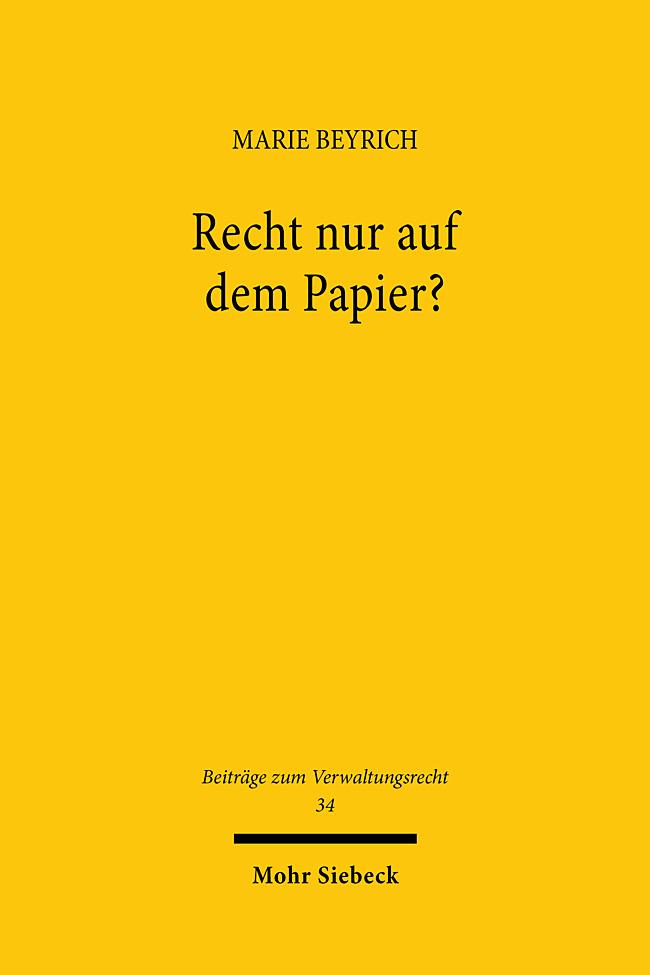 Cover: 9783161639777 | Recht nur auf dem Papier? | Marie Beyrich | Taschenbuch | XIV | 2024