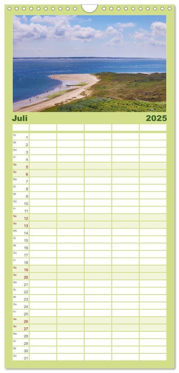 Bild: 9783457108611 | Familienplaner 2025 - Magisches Sylt mit 5 Spalten (Wandkalender,...