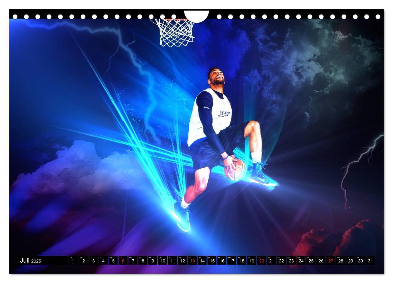 Bild: 9783435616558 | Basketball Fantasiewelten (Wandkalender 2025 DIN A4 quer), CALVENDO...