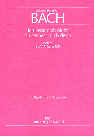 Cover: 9790007052195 | Ich lasse dich nicht, du segnest mich denn | f-Moll | Bach | Partitur