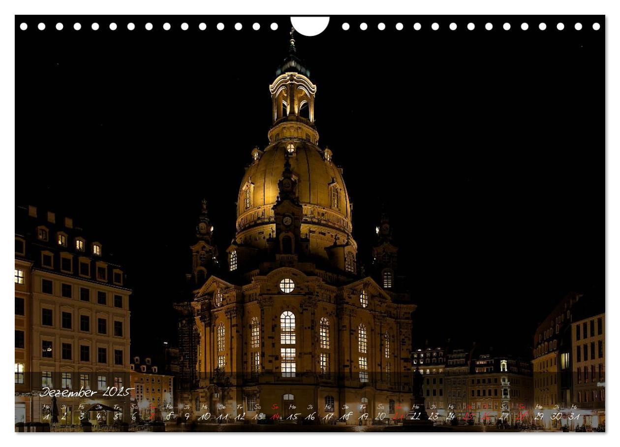 Bild: 9783435741113 | Nachts in Dresden (Wandkalender 2025 DIN A4 quer), CALVENDO...